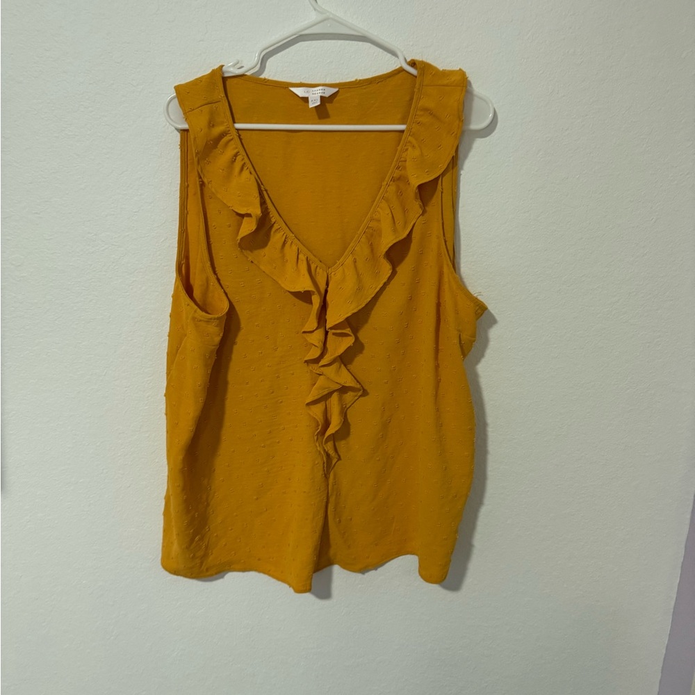 Lauren Conrad Mustard Yellow Top